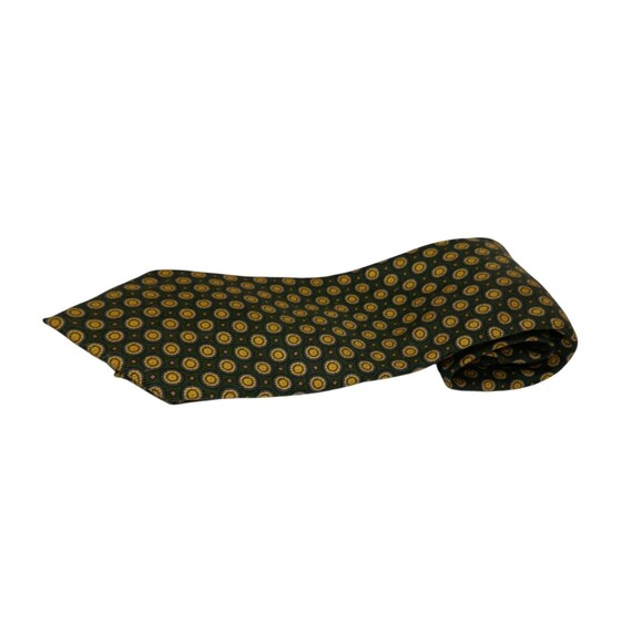 Turnbull And Asser Geometric Circle Polka Dots 100% Silk Men’s Neck Tie - Picture 3 of 9